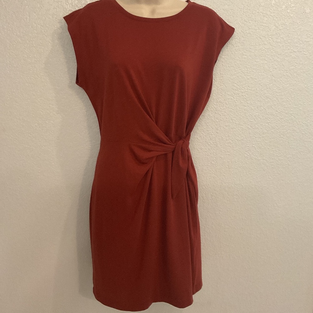 Nine West Knit side tie knit pullover dress